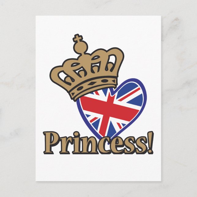 Kunglig Prinsessa Vykort (Framsida)