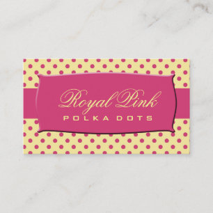 Kunglig rosa polka dots visitkort