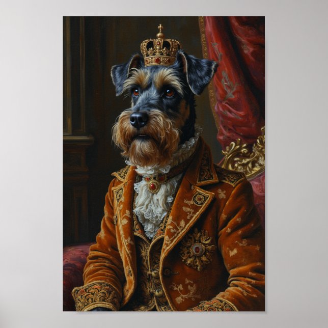 Kunglig Schnauzer-porträtt Poster (Framsidan)