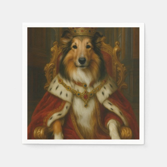 Kunglig Sheltie Pappersservett (Framsidan)