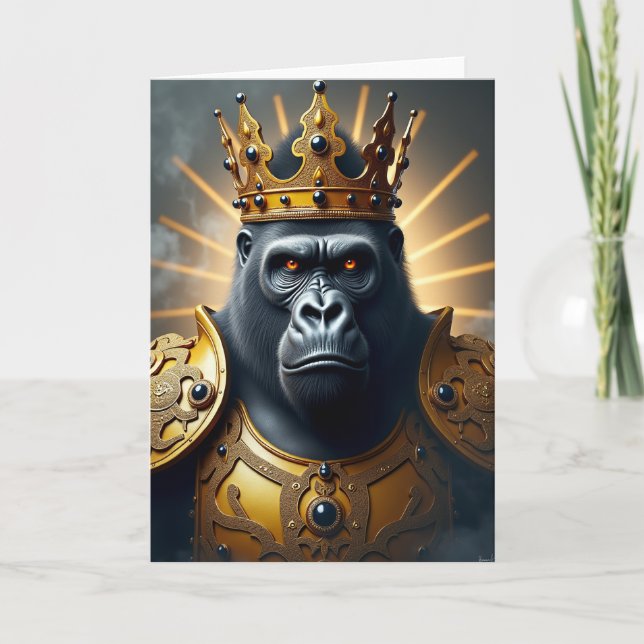Kunglig Simian Födelsedagskort Kort (Framsida)