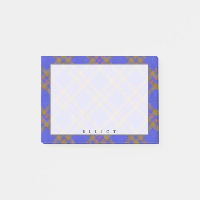 Kunglig skotsk klan Elliot-tartan Post-it Block (Framsida)