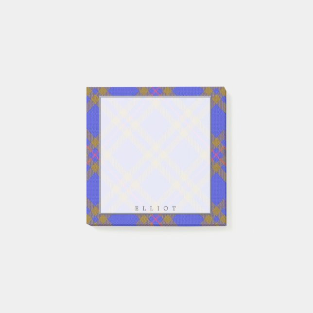 Kunglig skotsk klan Elliot-tartan Post-it Block (Framsida)