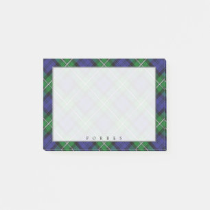 Kunglig skotsk klan Forbes-tartan Post-it Block