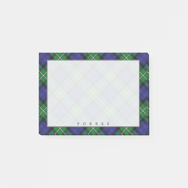 Kunglig skotsk klan Forbes-tartan Post-it Block (Framsida)
