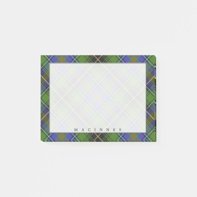 Kunglig skotsk klan MacInnes-tartan Post-it Block (Framsida)