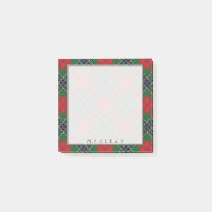 Kunglig skotsk klan MacLean-tartan Post-it Block