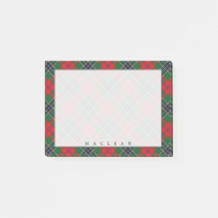 Kunglig skotsk klan MacLean-tartan Post-it Block