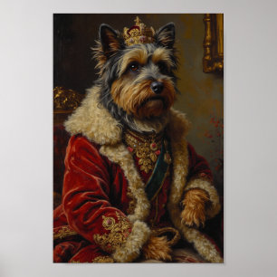 Kunglig Skye Terrier-porträtt Poster