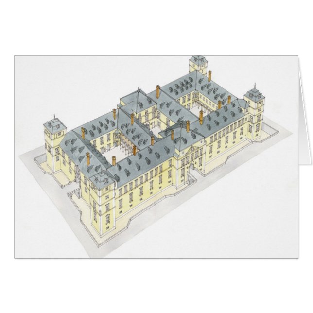 Kunglig slott av El Pardo. Madrid Spanien Hälsningskort (Framsidan Horizontal)