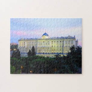 Kunglig slott av Madrid på solnedgången - pussel