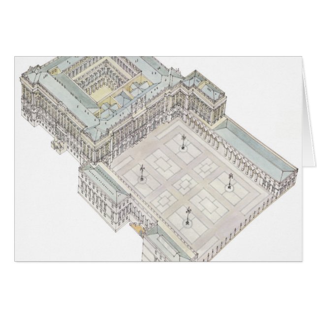 Kunglig slott. Madrid Spanien Hälsningskort (Framsidan Horizontal)