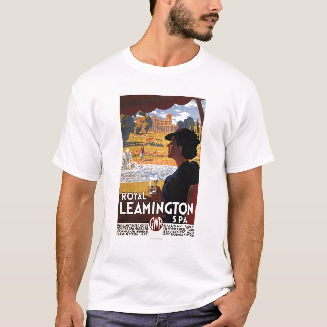 Kunglig Spa, affisch för kvinnadricksvattenstång T-shirt (Framsida)