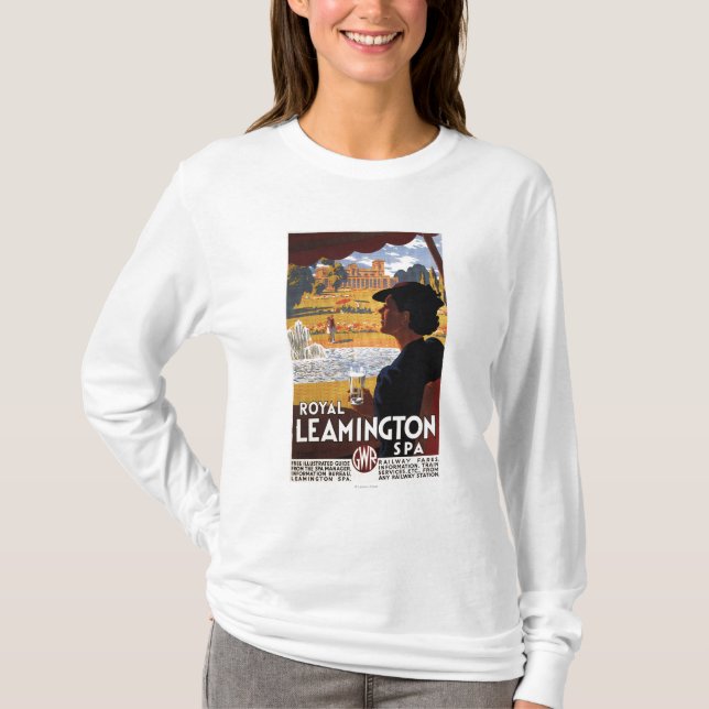 Kunglig Spa, affisch för kvinnadricksvattenstång Tee Shirt (Framsida)