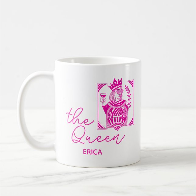 Kunglig spelkort Kronmugg Gåva fru poker Kaffemugg (Vänster)