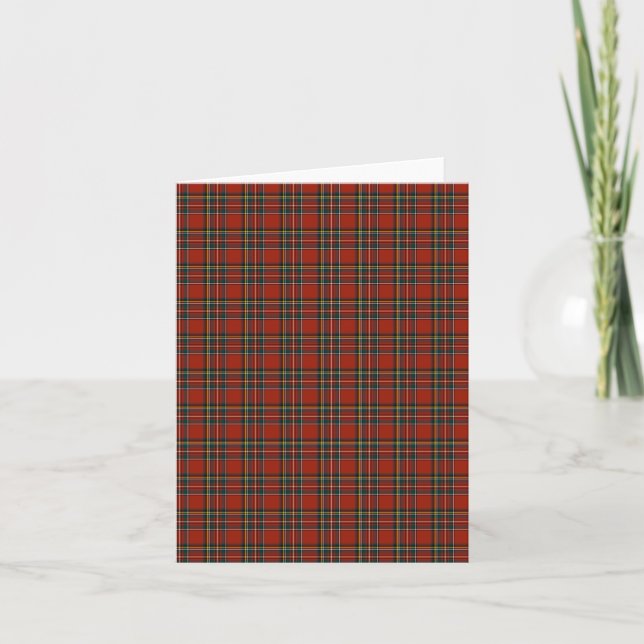 Kunglig Stewart Tartan Kort (Framsida)