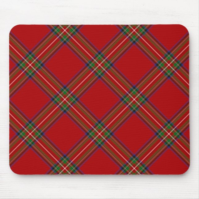 Kunglig Stewart Tartan Mousepad Musmatta (Framsidan)