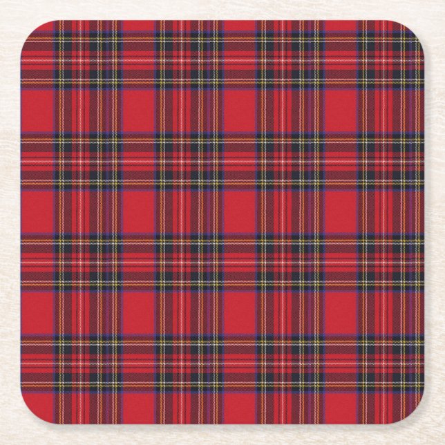 Kunglig Stewart Tartan Underlägg Papper Kvadrat (Framsidan)
