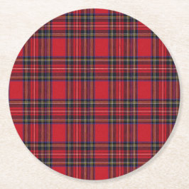 Kunglig Stewart Tartan Underlägg Papper Rund