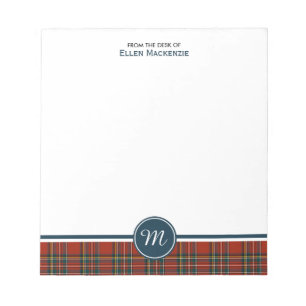 Kunglig Stewart TartanMonogram Anteckningsblock
