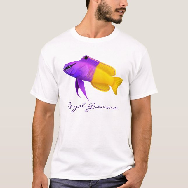 Kunglig T-tröja för Gramma Basslet revfisk Tee Shirt (Framsida)