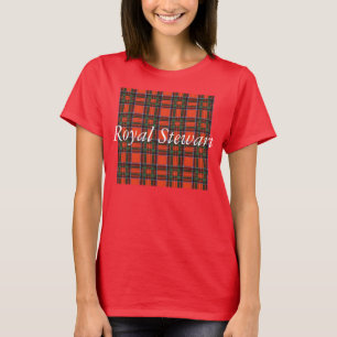 Kunglig tartan för skott för Stewart klanpläd Tee Shirt