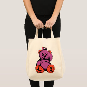 Kunglig Teddybjörn i Lila & Orange Tygkasse