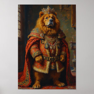 Kunglig Tibetansk Mastiff-porträtt Poster
