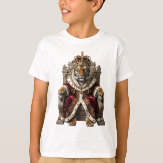 Kunglig Tiger Monark på Guldtron T Shirt