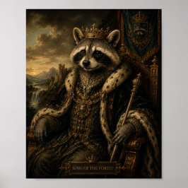 Kunglig tvättbjörnsskjorta, skogskung poster