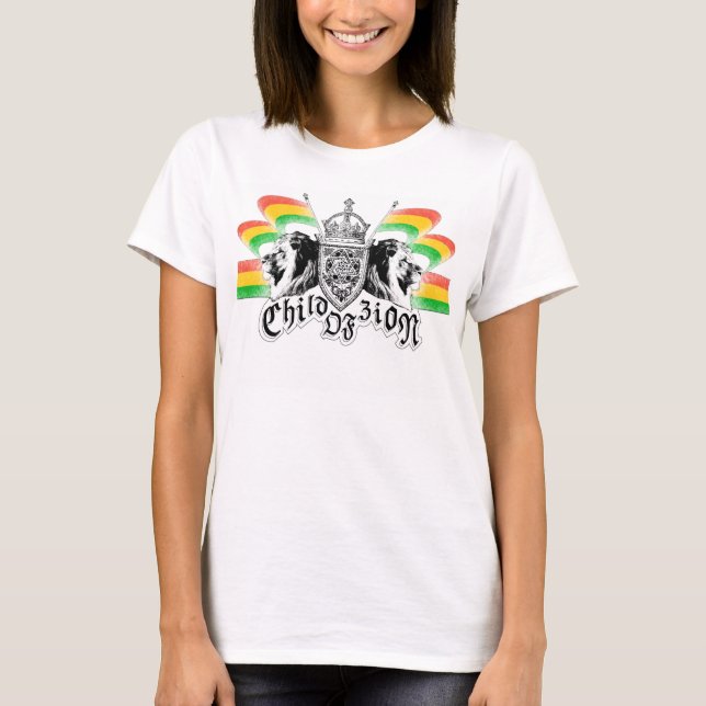 Kunglig vapensköld för Rasta Reggae T Shirt (Framsida)