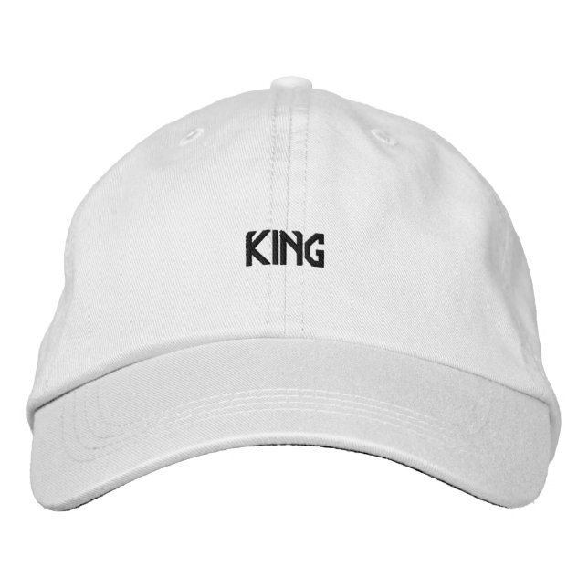Kunglig vit mössa med kunglig broderi Herr hatt Broderad Keps (Framsida)