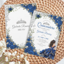 Kungliga blå rosor Quinceañera silverfjärilar