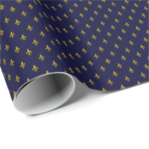 Kungliga blått Fleur De Lis Presentpapper