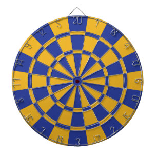 Kungliga blått och guld darttavla