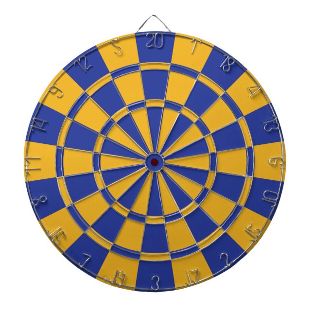 Kungliga blått och guld darttavla (Framsidan)