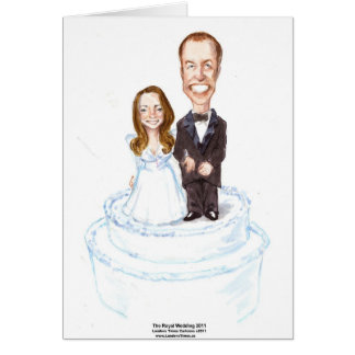 Kungliga Bröllop Catherine & William Gåvor T-shirt Hälsningskort