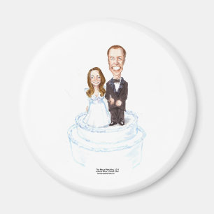 Kungliga Bröllop Catherine & William Gåvor T-shirt Magnet