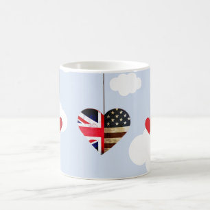 Kungliga bröllopbritt- och amerikanska kaffemugg