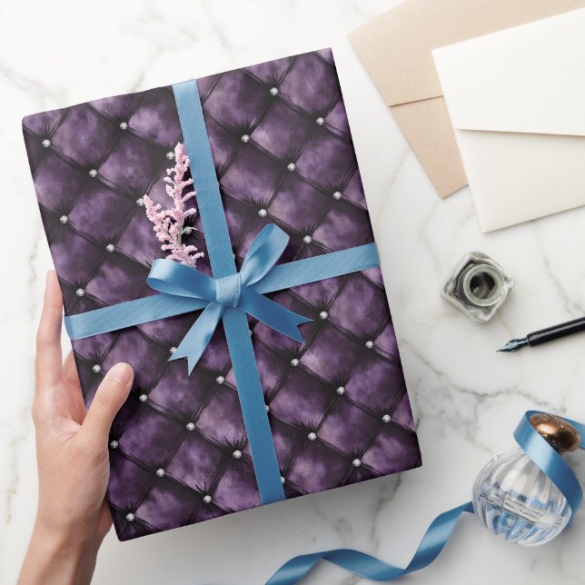 Kungliga Lila Rutor Bröllop Presentpapper (Gifting)