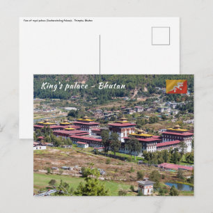 Kungliga palatset i Thimphu - Bhutan Vykort