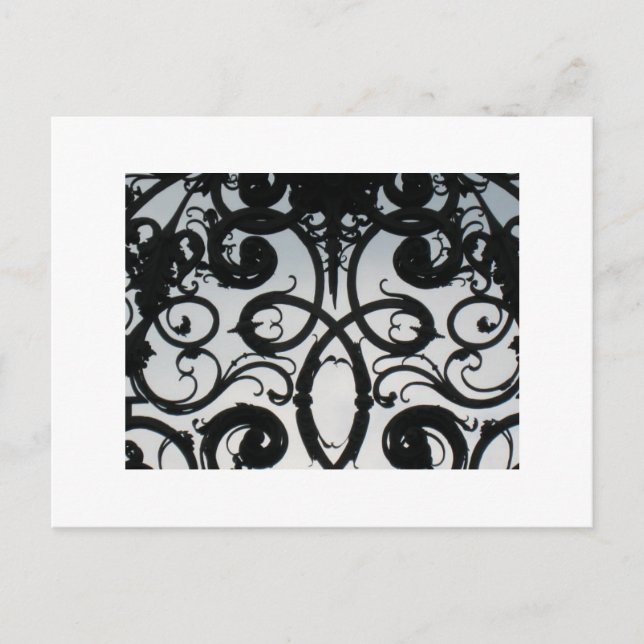 Kungliga porten virvlar mot blå himmel vykort (Framsida)