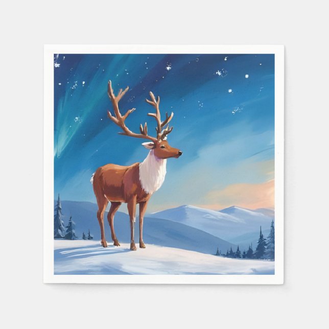 Kungliga renar | God jul Glad jul  Pappersservett (Framsidan)