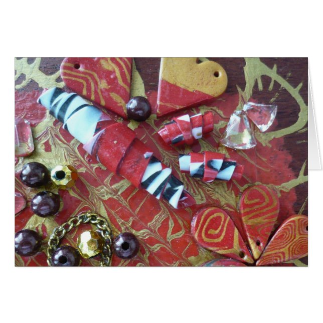 Kungliga röda och guld- kort (Framsidan Horizontal)