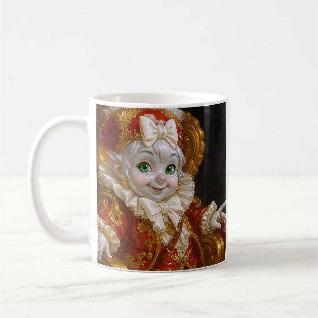 Kungligt Barn Kung Porträtt  Kaffemugg (Vänster)