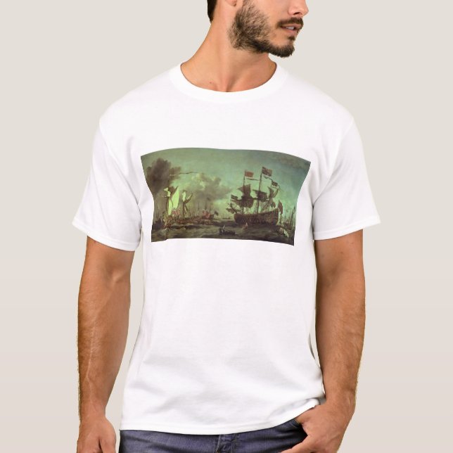 Kungligt besök till flottan, 5th Juni 1672 Tee (Framsida)