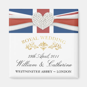 Kungligt bröllop - William & Kate minnessakmagnet Magnet