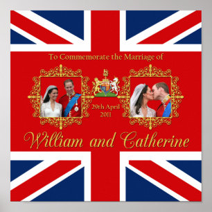 Kungligt bröllop - William och Kate Poster