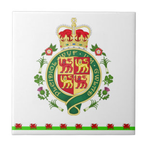 Kungligt emblem av Wales Kakelplatta