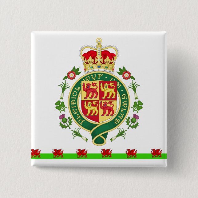 Kungligt emblem av Wales Knapp (Framsida)